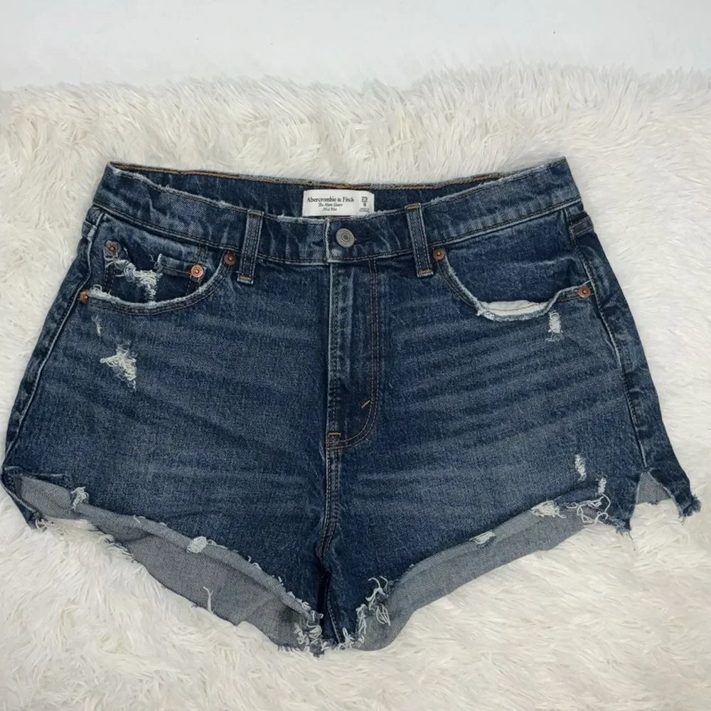 Abercrombie & Fitch Mom Short Mid Rise Curve Love Size 29
